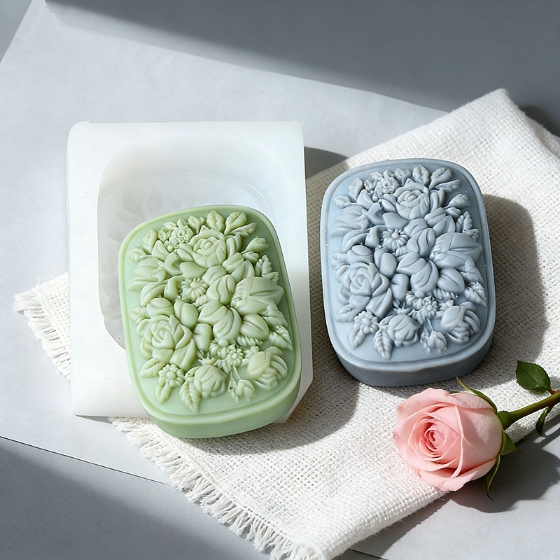 Soap Making Instructions - Square Floral Silicone Soap Mold with