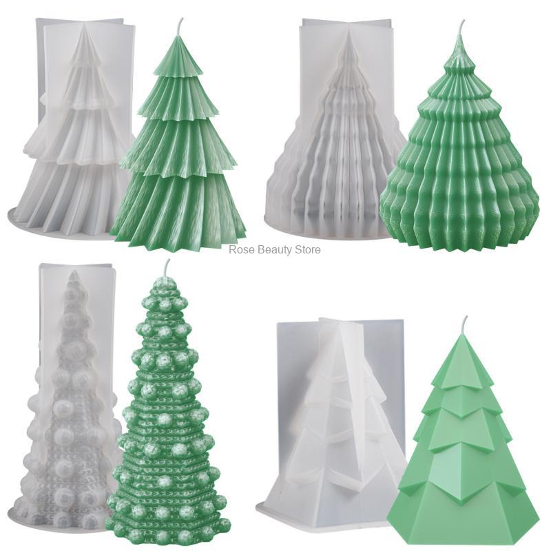 Soap Making Gifts - Christmas Tree Silicone Candle Mold 3D