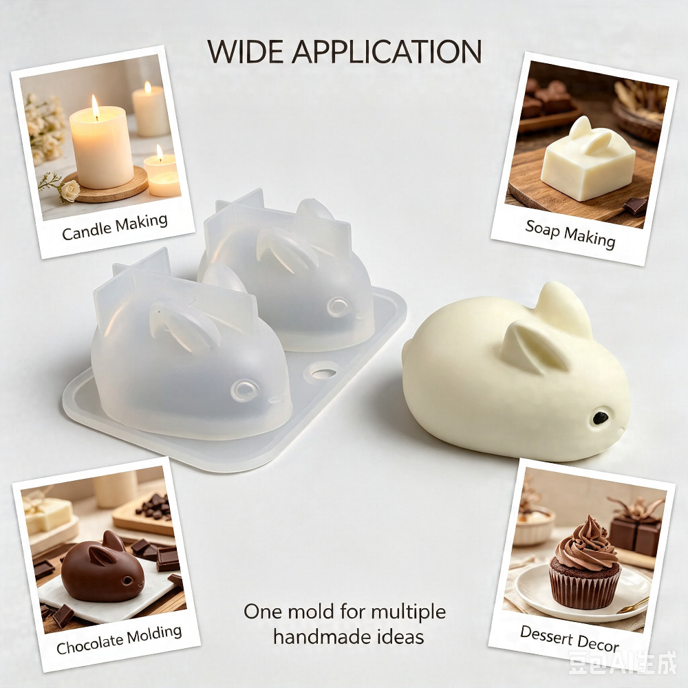 3D Mini Rabbit Silicone Mold F - đánh giá và giá Soap Making Instructions