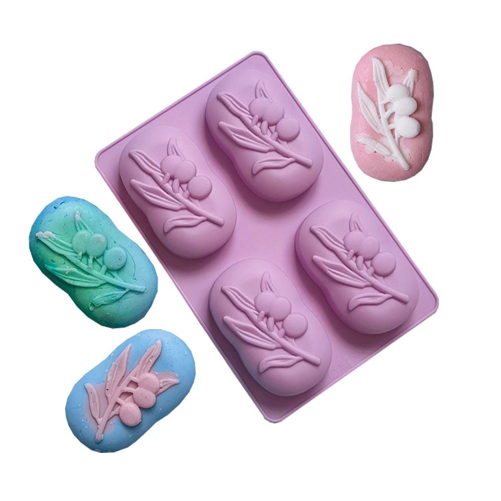 4 Cavities Oval Olive Tree Sil - đánh giá và giá Soap Making Diy Kit