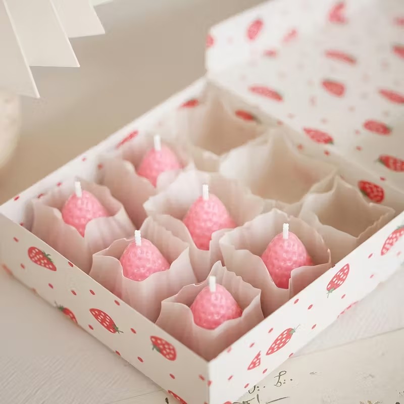Strawberry Silicone Candle Mol - đánh giá và giá Soap Making Ins