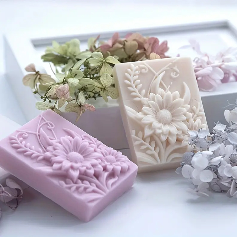 3D Flower Square Soap Silicone - đánh giá và giá Soap Making Instructions