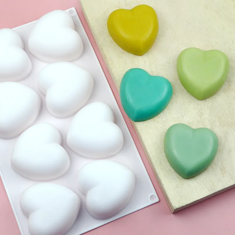 Love Heart Silicone Soap Mold  - đánh giá và giá Soap Making Diy Kit