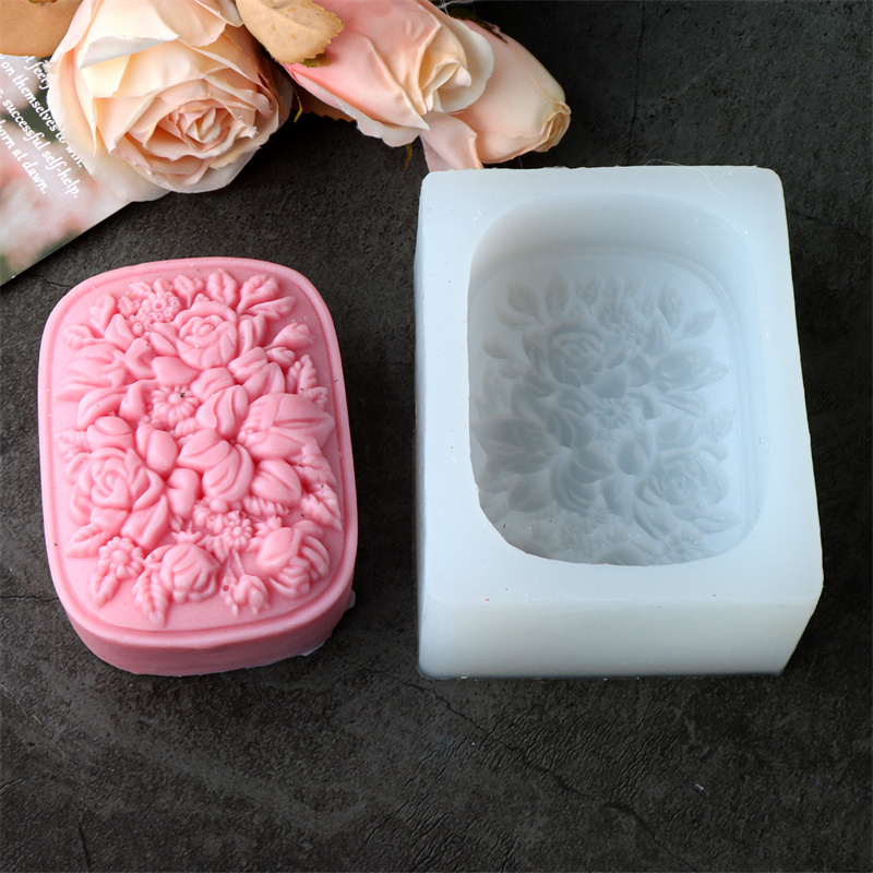 Square Floral Silicone Soap Mo - đánh giá và giá Soap Making Instructions