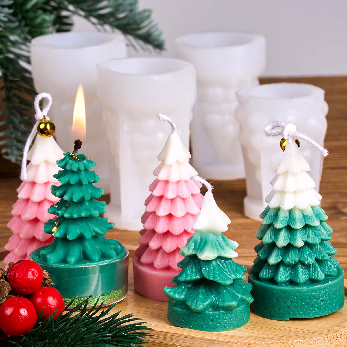 3D Christmas Tree Silicone Can - đánh giá và giá Soap Making Gifts